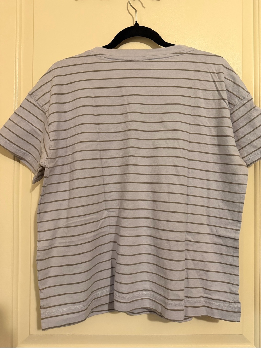 Old Navy Light Blue and Gray Striped Short Sleeve Tee - Picture 3 of 4